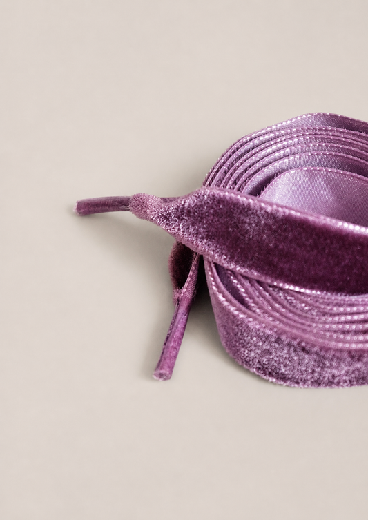 Nœud en velours aubergine